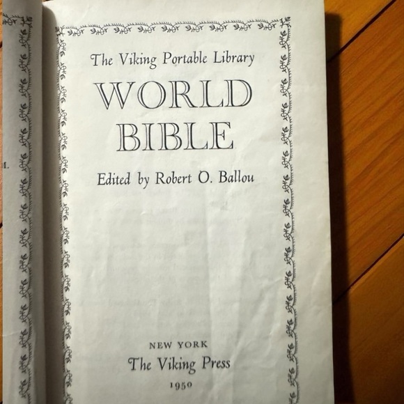 Viking Portable Library World Bible Robert Ballou Vintage Cloth Hardcover Book - Picture 3 of 12